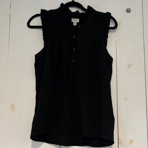 Cotton ruffle sleeve top